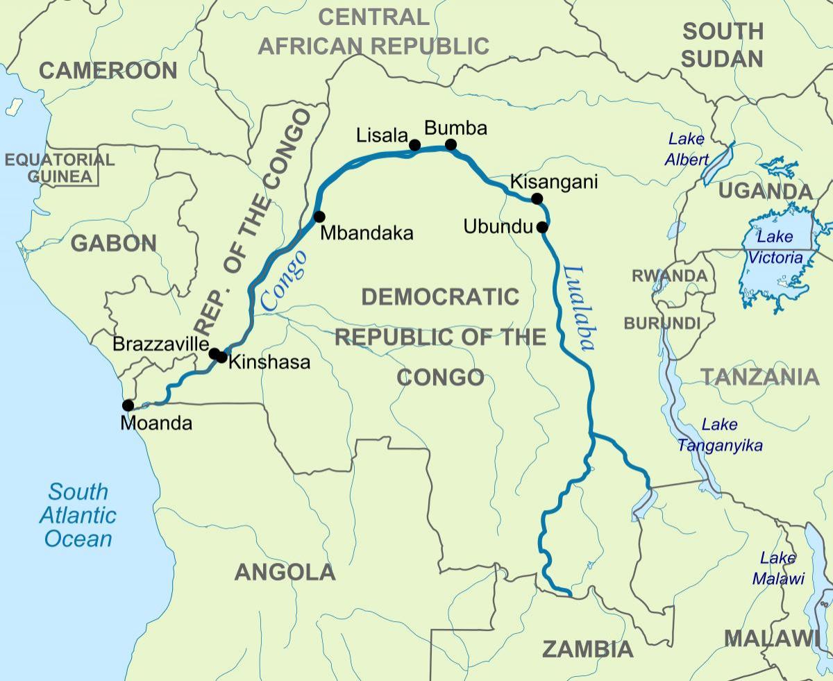 kongo ibaia munduko mapa