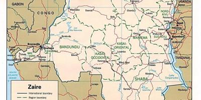 Zaire afrika mapa